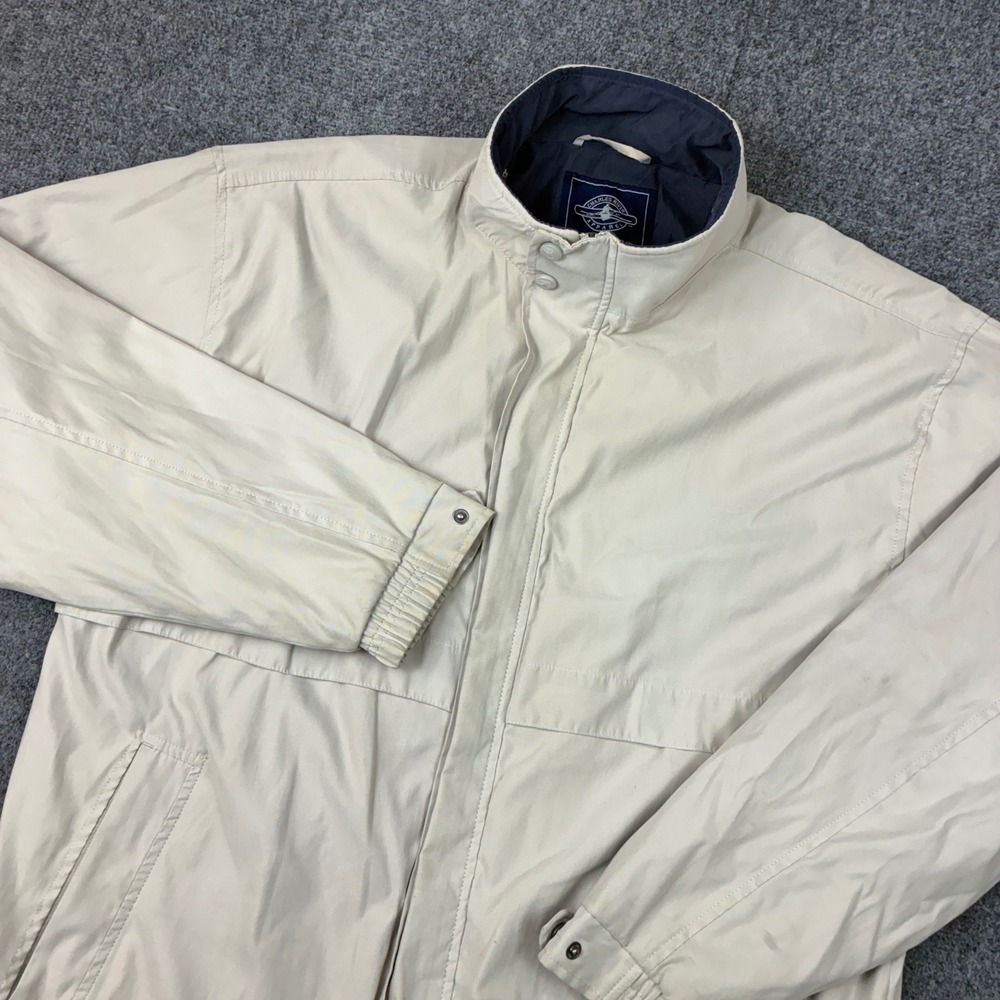 Vintage Charles River Apparel Mens Size Large Tan Harrington Full Zip Jacket